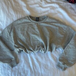 Alphalete Bubble Crew Neck Sweatshirt - Small, Heather Cloud